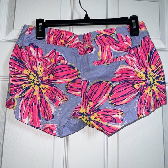 Lilly Pulitzer Walsh Short Party Girl Purple Dahlia Size 00 - Picture 4 of 7